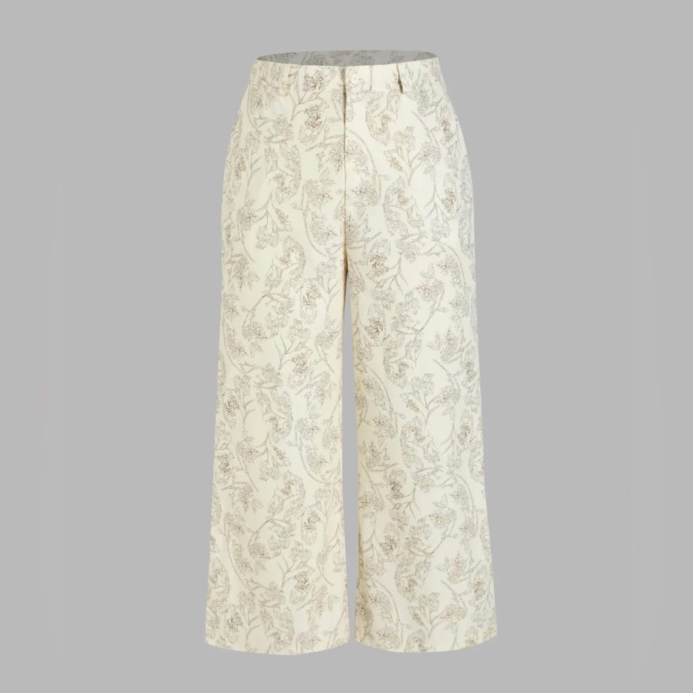 Curve & Plus Floral Wide Leg Trousers